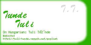 tunde tuli business card